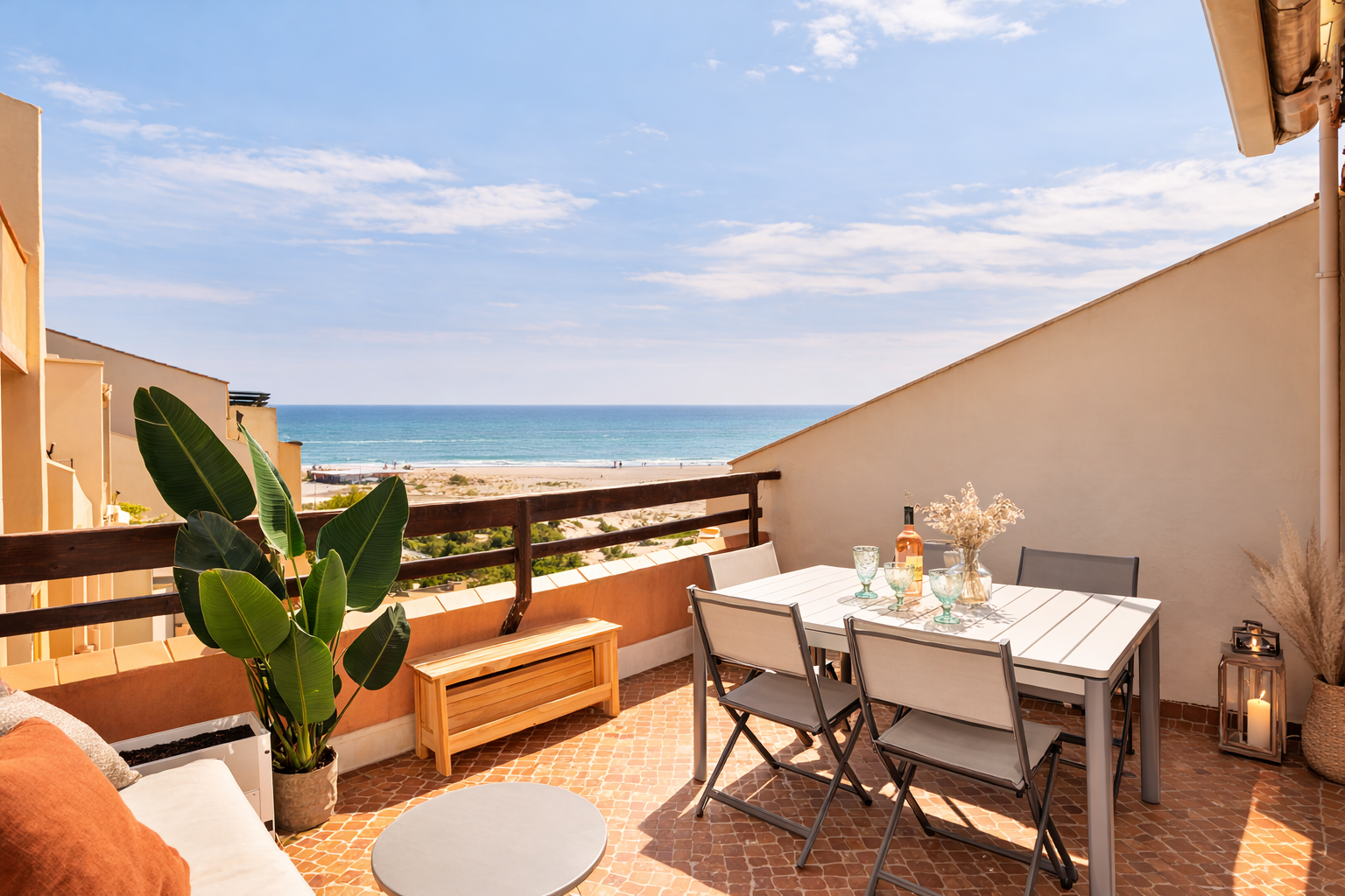 Appartement terrasse vue mer - gestion locative Barcarès VELA